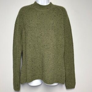 Kuhl Olive Green Ida Merino Wool Blend Mock Neck Sweater Womens Sz M